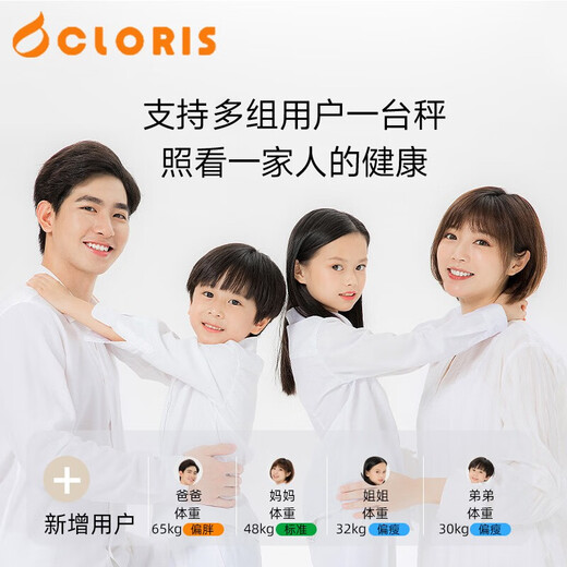 凯伦诗（CLORIS） 德国品牌体重秤体脂秤电子人体秤家用智能称重秤人体体脂秤减肥专用精准 测心率体重体脂一体秤 旗舰款
