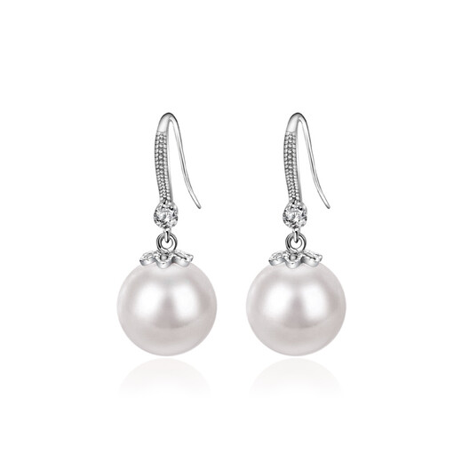 Qlady imitation pearl earrings, feminine, high-end, silver earrings, earrings, 2025 earrings, birthday gift for wife