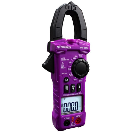 
ToPFORZA clamp meter Digital display clamp meter Digital true RV AC ammeter Intelligent anti-burning capacitor VFC measurement 3 5/6 bit DM-9902