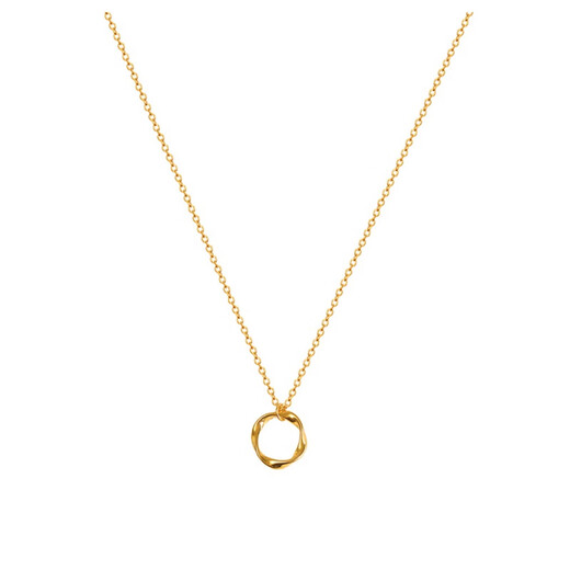 Putino plated .18.k gold. Necklace 2024 new style light luxury niche clavicle chain female style does not fade autumn and winter Möbius ring necklace. plated 1.8k gold
