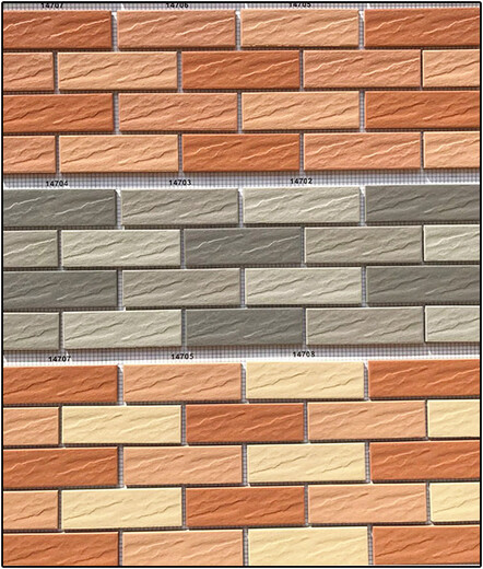 XMSJ外墙砖瓷砖墙砖乡村三色砖纸皮砖通体砖5箱起发 14701 45*145