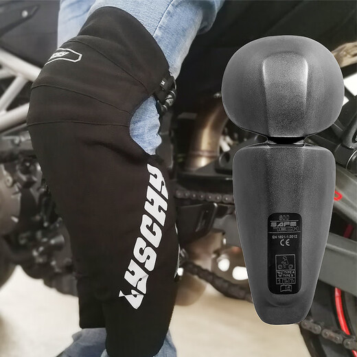 雷翅（LYSCHY）摩托车护腿护膝长筒套四季通用骑行护具防摔防风防寒护膝盖秋冬季 长护膝-PR866（绒布CE认证） M