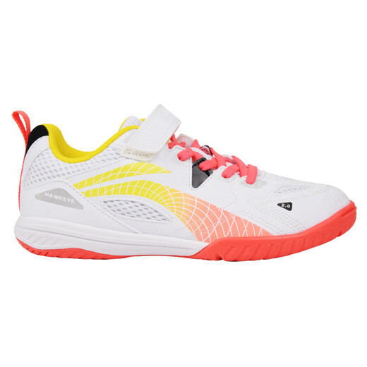 Li Ning Table Tennis Shoes Children's Boys and Girls Sports Shoes Breathable Non-Slip Tendon Sole Eagle Eye 2.0 White Red 33.5
