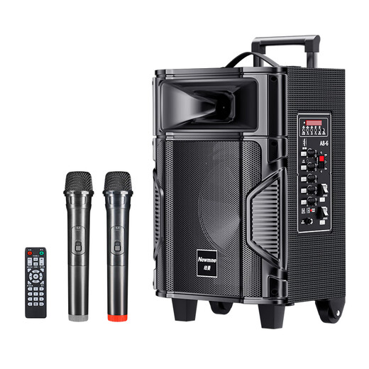 Newman A8 square dance outdoor high volume mobile portable home pull rod Bluetooth electric acoustic guitar folk singing instrument speaker high power amplifier stall speaker dual wheat