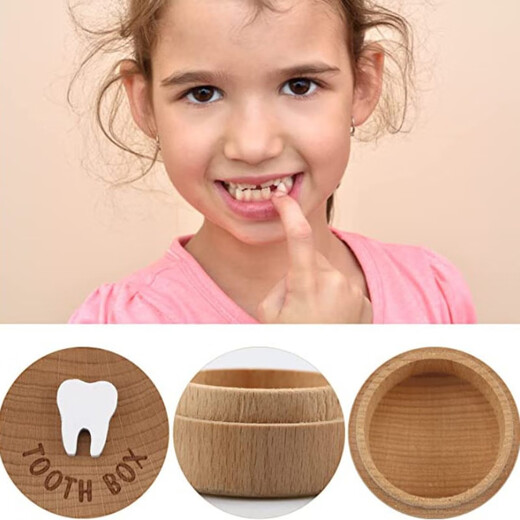 
Tong Nian, baby teeth box, teeth girl, commemorative children's teeth replacement storage box, baby save collection, boys wear teeth box, style one