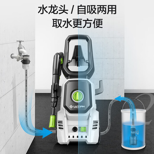 Lutian (LUTIAN) high pressure car washing machine household 220v cleaning machine water gun artifact guard D4C extended version