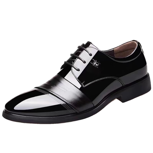 Spider King 2024 Neue Frühlingsschuhe echtes Leder und Samt warm warm lässig Britische Bräutigam -Schuhe formelle Geschäfte 9928 Schwarze Single 9928 Schwarzer Einzelschuhstil machen ein Foto und verschenken Gürtel 38 Standard Lederschuhgröße