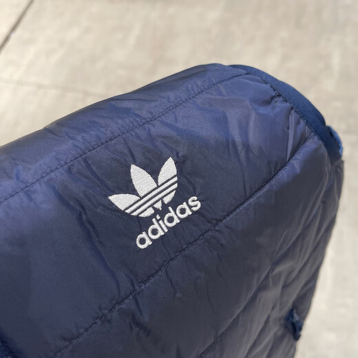 Adidas clover cotton vest Herbst und Winter neuer Standkragen Wind Sport tragen warme Baumwollkleidung lässige ärmellose Jacke HL9216 Blau XS