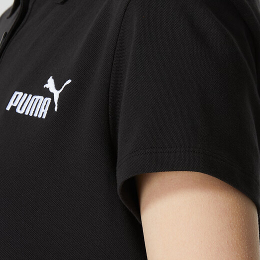 彪马（PUMA）女装运动套装25夏新款舒适透气polo衫短袖T恤宽松五分裤 两件套 630564-01+692479-01 XS