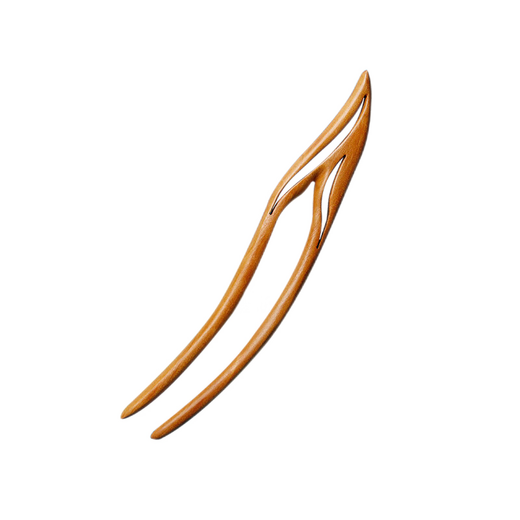 Beautiful wood U-shaped hairpin, peachwood and sandalwood hairpin, double hairpin, handmade ancient style hairpin, daily hairpin, peach wood edge double hairpin