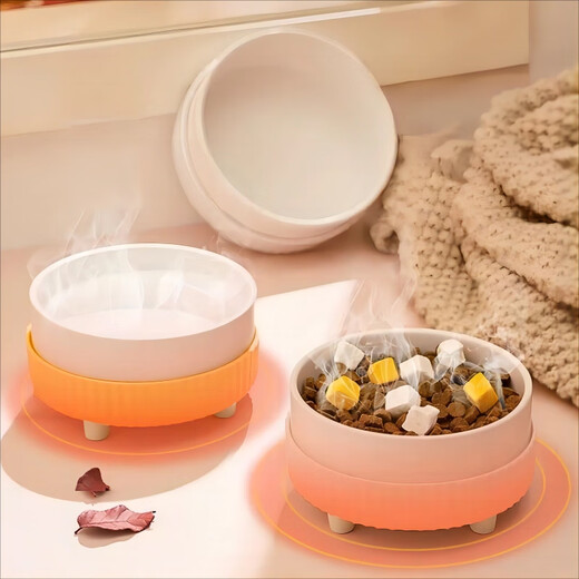 Pet Cat Konstante Temperatur Wasserspender Joghurtmaschine Katzenwassertrinker Heizung Wasser Schüssel Konstante Temperatur Katzenschüssel Keramik Hund Herbst Herbst Winter Wärme* Getreideschale [konstante Temperatur etwa 30 Grad]