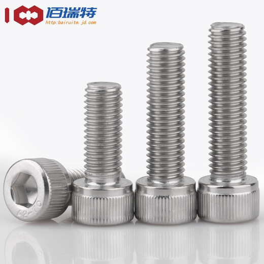 Bairuite (bairuite) 304 stainless steel hexagon socket screw screw extended cylindrical head cup head hexagon socket bolt DIN912 screw M5*25 10 pieces