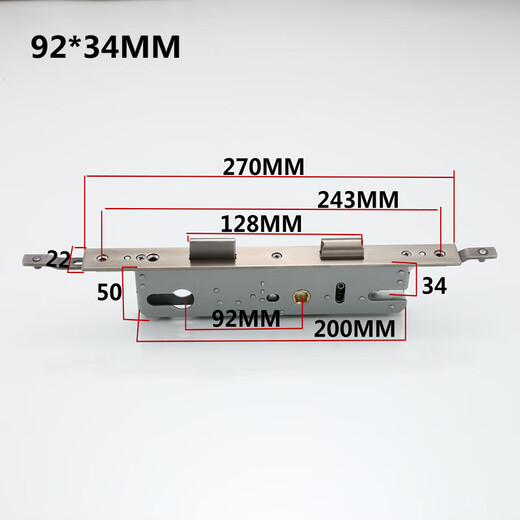 
Shantoulin Village Hand locking broken bridge aluminum swing door lock body aluminum alloy multi-point door lock 8530-34-40-45 lock body 92*3034 White 9230 Total length 270 35-45MM Universal type without key