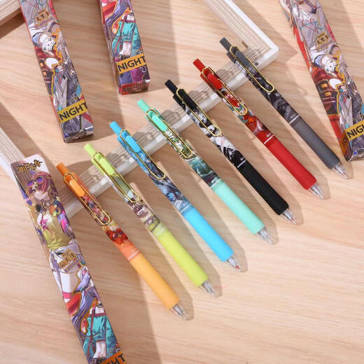 ARK THARME THÈME Neutral Pen Press Cartoon haute valeur aveugle Box Neutral Pen St Head Black Pen Quick Dry 0,5 mm SPAZERE Student 6198 Ark Tomorrow Blind Box Pen 8 Bound Boîtes