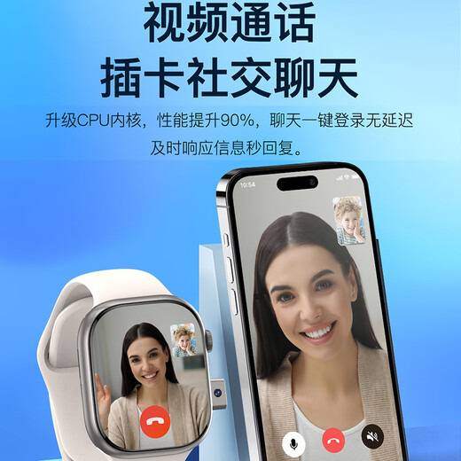 CH【蜂窝版5G全网通】智能电话手表插卡APP下载OLED屏GPS定位心率运动手环初高中生成人通用