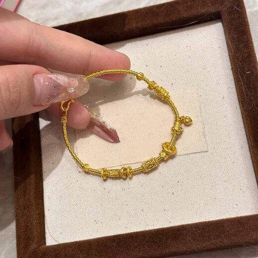 Shengli Guochao gold-colored broken gold bracelet for women 2024 new style bracelet light luxury versatile high-end gift for girlfriend bracelet