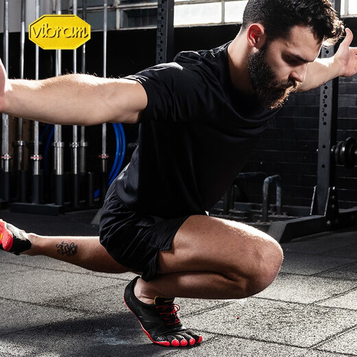Vibram Innenfitness-Training Fünf-Finger-Schuhe Barfuß barfuß leichter Outdoor-Sportschuhe Fitness Training Freizeitschuhe Fünf-Toe-Schuhe Schwarz 44