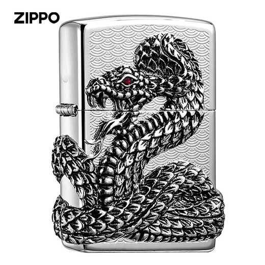 ZIPPO打火机Zippo正版生肖 银蛇缠绕金蛇 防风煤油送男友情人节礼物 金蛇DY9902FD