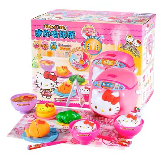 儿童过家家玩具女孩仿真厨房冰箱洗衣机套装礼物 Hello Kitty煮厨乐工坊KT-50115