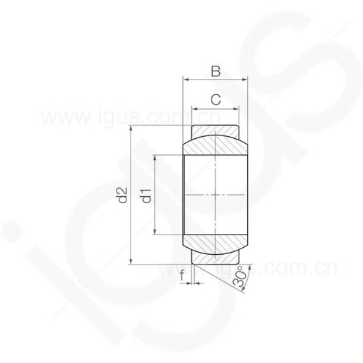 IGUS/bearing EGLM engineering plastic joint angle GLB support 050812 15 16 20 25 GLB-20 (same model as EGLM-20) inner diameter 20 outer diameter 35