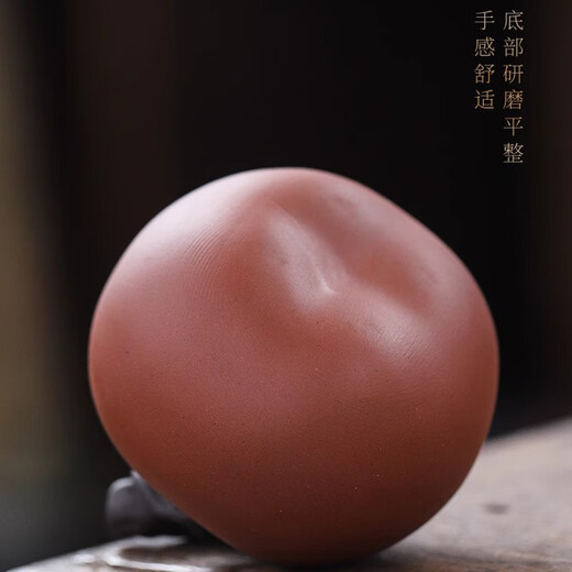 Original ore purple sand persimmon tea pet ornaments cover boutique can be raised to prevent real fruit tea set small tea complete decorative crafts purple sand persimmon tea pet - good persimmons in pairs