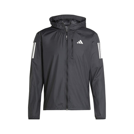 阿迪达斯 （adidas）男子外套春夏薄款时尚百搭运动跑步修身连帽防风夹克 IN1483 黑色 M