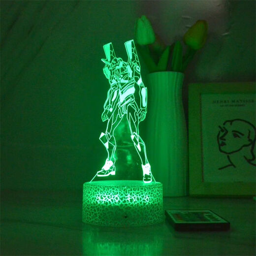 Anime -LED -Nachtlichter, neocentaly Evangelion Asuka Lingboli periphere farbenfrohe Lichter und Atmosphäre Lichter 677 Lingboli 3 Farben (3 Arten von weißen Lichtern) mit Schalter USB -Sockel