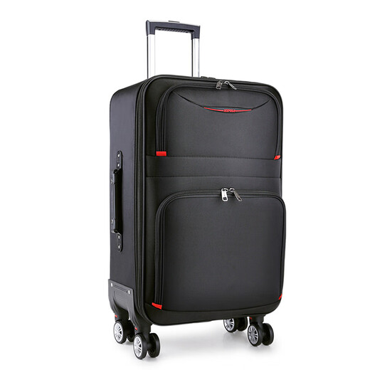 
Beifeiyan Large Capacity Suitcase Men's Universal Wheel Student Oxford Cloth Password Travel Box Business Suitcase Trolley Box Women's Black-wear-resistant Oxford Cloth Universal Wheel Zipper 20-inch [Carrying]