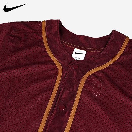 耐克（Nike）巴黎圣日耳曼休闲潮款棒球开衫短袖DZ3283-677 红金色#DZ3283-677 M