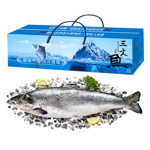 Salmon Family salmon whole 3kg has been divided into fillets, directly sourced from Chile, gift box