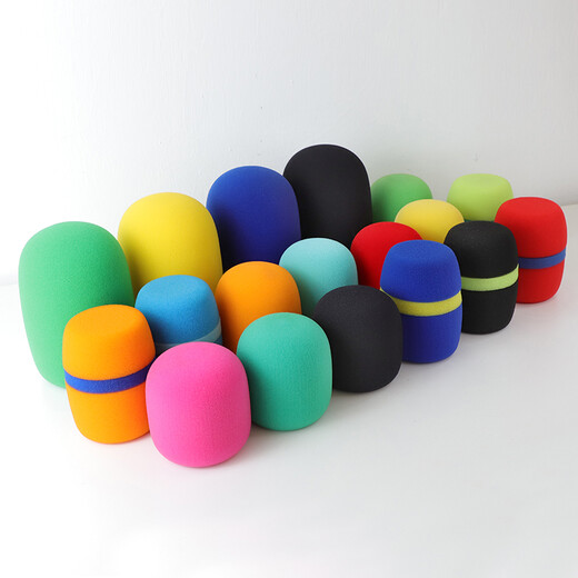 Suly thickened microphone cover sponge head high density sponge cover washable mesh cover microphone blowout cover dustproof windproof cover anti-fall protective cover non-disposable ktv microphone cover wheat cover 1.0 yellow sponge cover