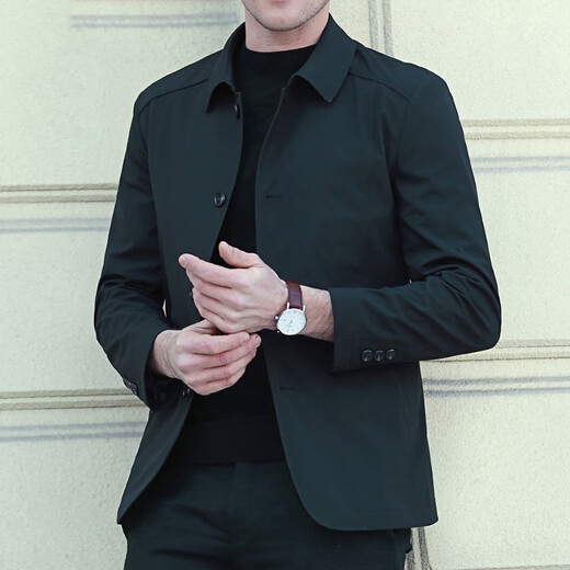 CAIDEN KETCH men's brand jacket men's jacket 2025 spring and autumn new style middle-aged dad wear business casual lapel windbreaker high-end dark blue spot Suda L 175