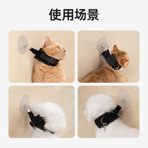 QiOh cat bathing artifact, dog bathing holder, anti-scratch, bite, run-proof, break-away, nail clipping pet supplies collection, bathing holder, black + bath brush