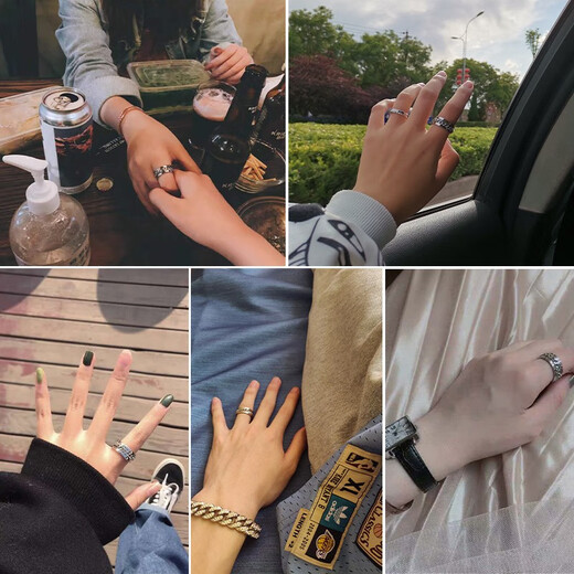 Core luxury engraving can open beer bottle cap artifact ring for men, trendy and personalized titanium steel bottle opener for women, single ring, silver default size 9, other sizes remarks