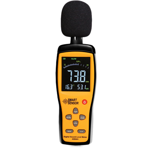 希玛AS844 噪音计 AS824高精度分贝仪AS804 噪音测试仪 AS834声级计 AS844+（带温湿度检测）