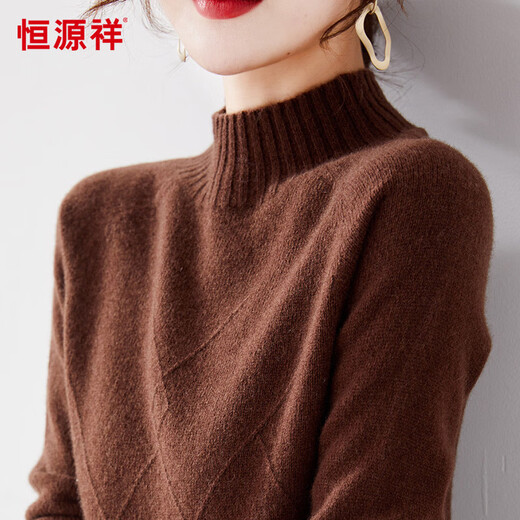 Hengyuanxiang 100% wool autumn and winter long-sleeved women's wool sweater knitted sweater