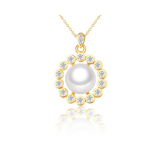 OLIVEIRA Freshwater Pearl Pendant C1-1073 Emerald Gold Garland Emerald Gold Garland