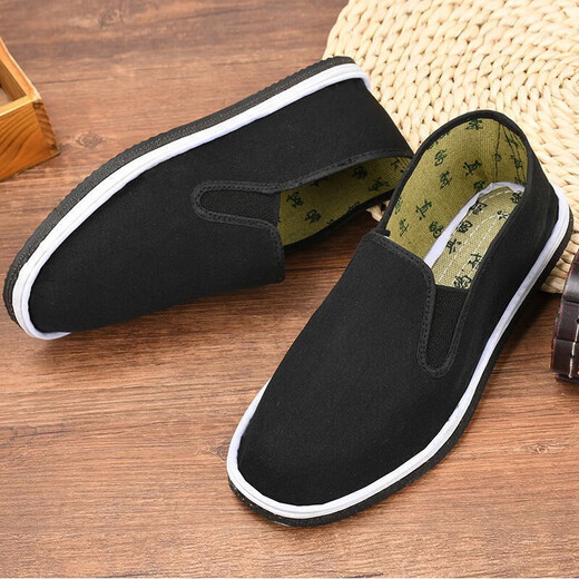 Tire-soled old Beijing cloth shoes for men, breathable one-leg shoes for the elderly, non-slip, wear-resistant, soft-soled labor protection shoes, work shoes, tire-soled cloth shoes 42