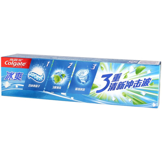 Colgate Ice-Cold Triple Mint Toothpaste Fresh Toothpaste with Mint Factor Tooth Stains Family Set [Cold Mint] 2 120g