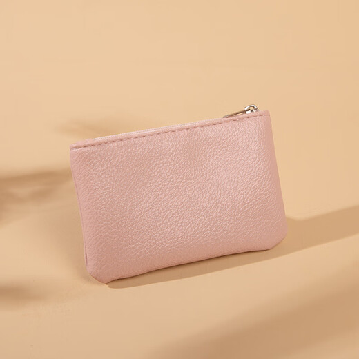 OEMG Reißverschlussmünzen Brieftasche Männer und Frauen Mini -Kartenbeutel Coin Bag Tragbare Schlüsselspeicherbeutel kurzer Leicht und einfaches Schwarz
