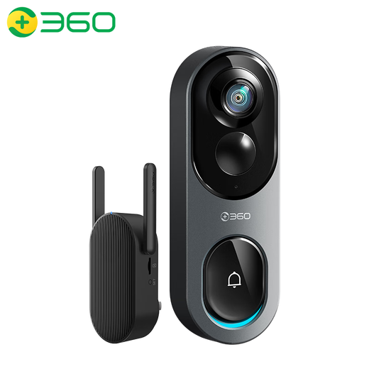 360可视门铃6Pro 500万像素家用监控智能门铃电子猫眼鱼眼门铃摄像头无线手机远程查看可视频通话 128G+读卡器 【重磅新品】可视门铃6Pro（全景视野）