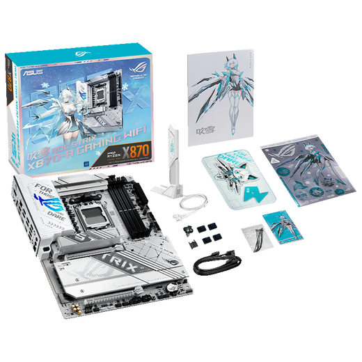 ROG STRIX X870-A Gaming Wifi Snow soplando la placa base soporta CPU 9700X 9900X 9950X 9800X3D (AMD x870/socket AM5) [Snow Blowing Footboard] X870-A