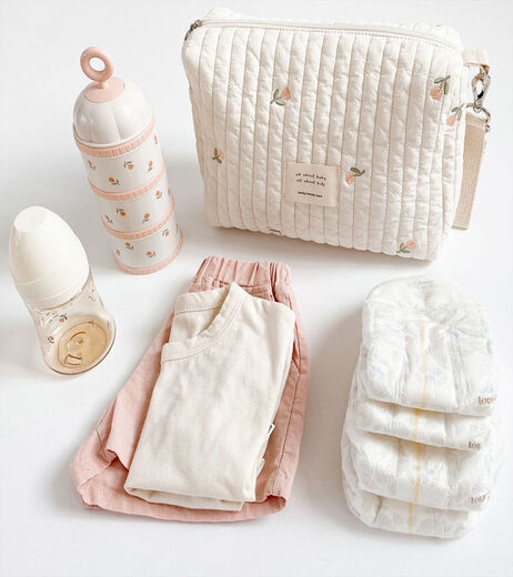 Spot coréen INS 2022 NOUVELLE ZIPPER BROIDE COTTON MOMMANT SAG BÉBÉ TROLY SAG SAG DE LIEU SAG