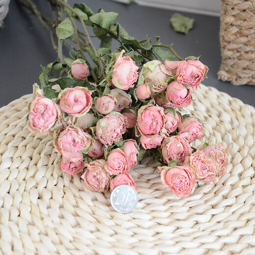 AIMAN flowers real flowers multi-headed small roses dried flowers Yunnan air-dried DIY small fresh ins bouquet living room decoration ornaments stunning bubbles 10 pieces dried flower bag