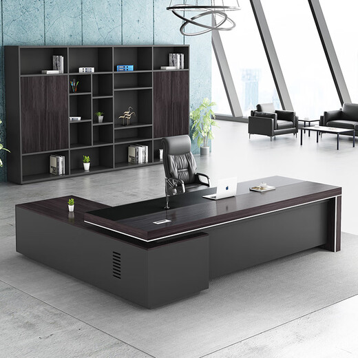 Jiahang Boss Desk President Desk Desk Simple Modern Manager Desk Supervisor Office Desk and Chair Combination Executive Desk 2.0 Meter Boss Desk + Chair