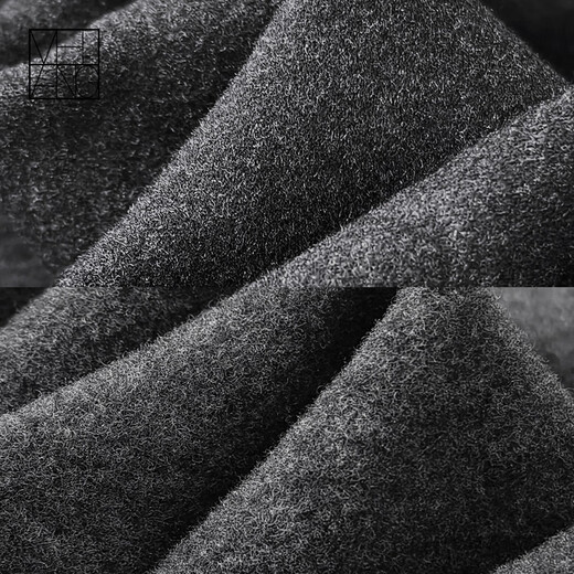 MEIYANG Sports Department Suit Yunduode velvet double-sided brushed warm jacket/skirt two-piece set dark gray S