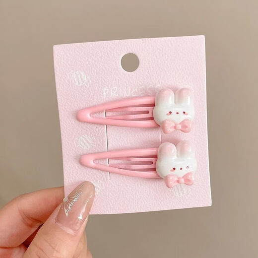 Ellilo sweet little rabbit hair clip girl cartoon new side broken hair side clip children's forehead bangs clip headdress female rabbit hair accessories main picture 12 pack