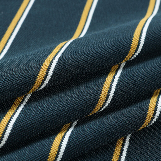 YOUNGOR short-sleeved POLO shirt men's lapel flat machine collar contains mulberry silk fine high quality POLO shirt new product dark green L