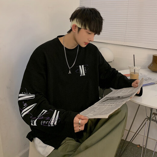 
Commander Bear Helley Jones Long Sleeve T-shirt Men's Autumn New Hong Kong Style Top Teenager Student Loose Casual Dsa148-t695 White S
