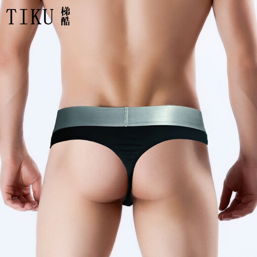 TIKU Tiku Men's Sexy Underwear Modal Cotton Thong Underwear Wide Waist Letters Fashion Invisible and Sealless Summer Red XXL2.7-3.0 feet
